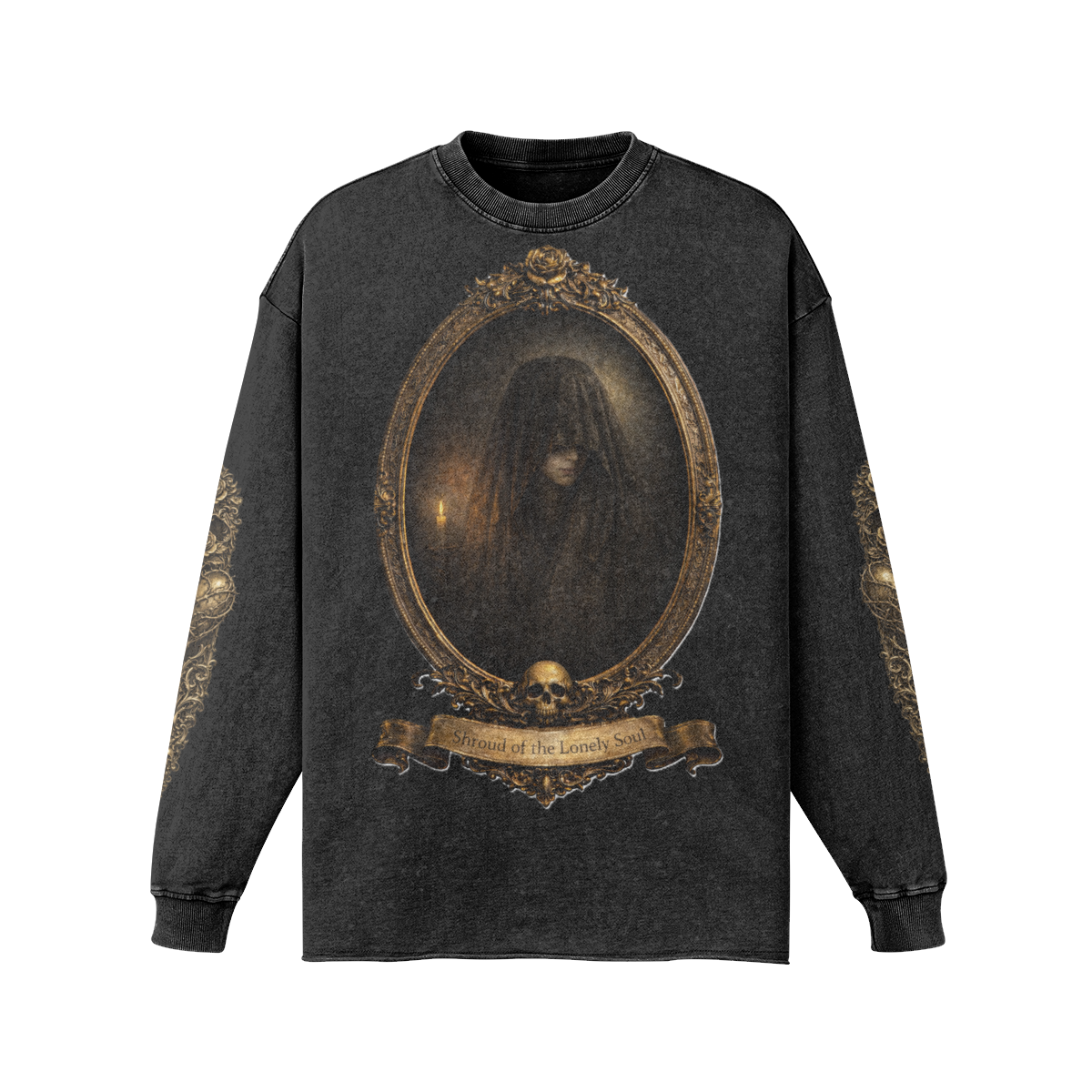 Victorian Gothic Cotton Long-Sleeve Tee