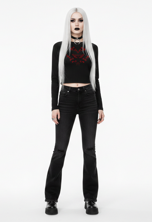 Blood Dark Goth Tattoo Long-Sleeve