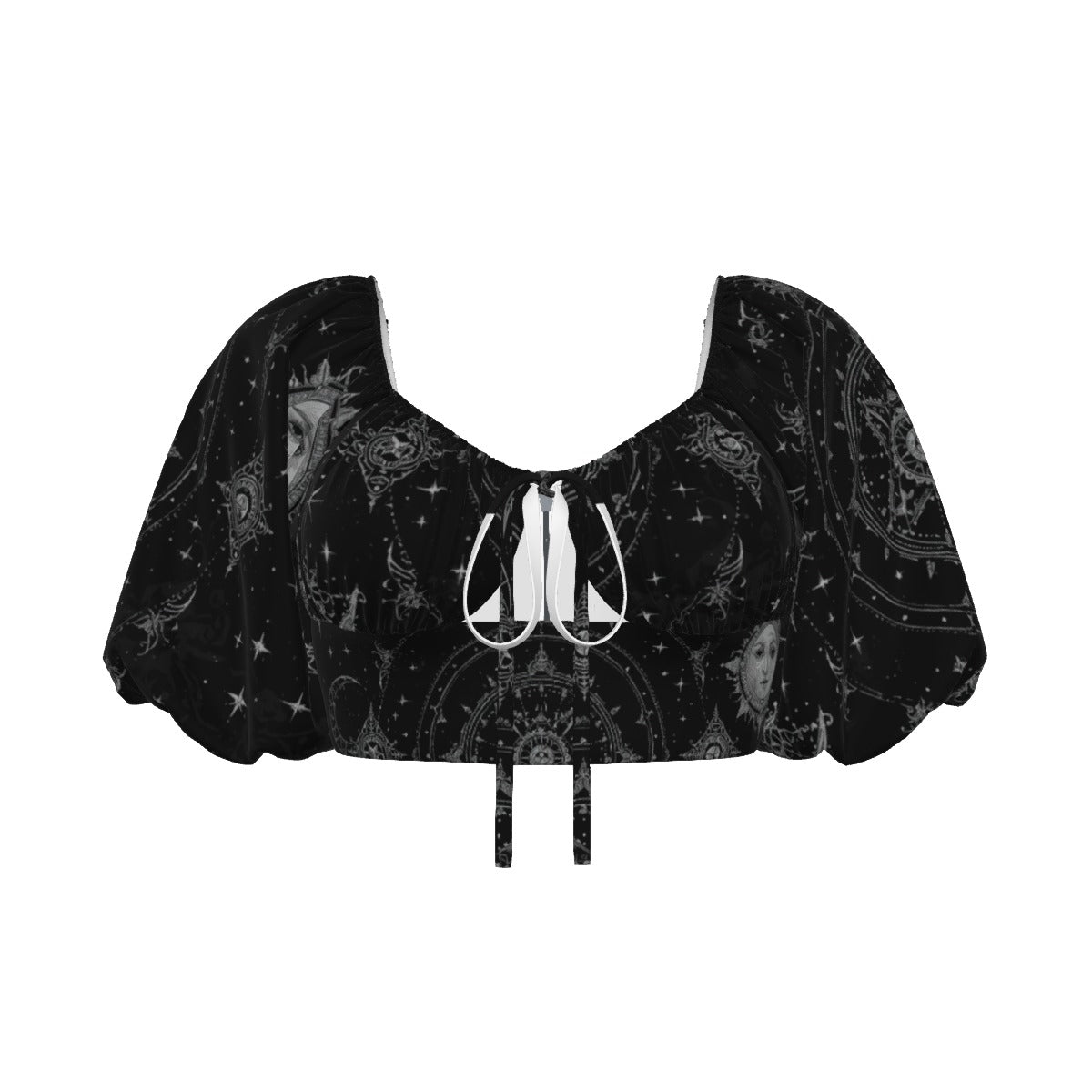 Gotycki Damski Crop Top Celestial Gothic Silver Way