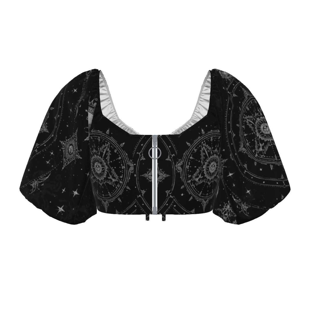 Gotycki Damski Crop Top Celestial Gothic Silver Way