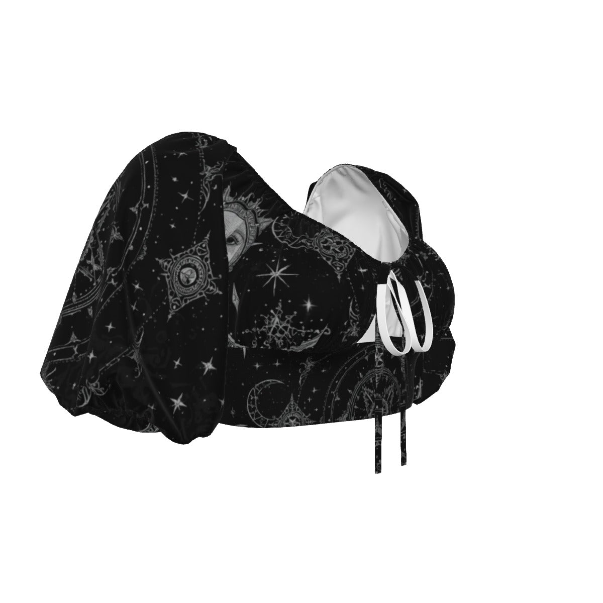 Gotycki Damski Crop Top Celestial Gothic Silver Way
