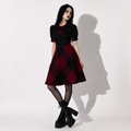 Gotycka Sukienka Occult Lolita w Kratę – Dark Academia Gothic Dress