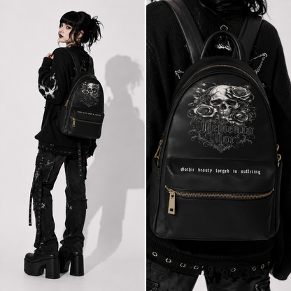 Memento Mori Gothic Backpack | Victorian Darkwear Bag
