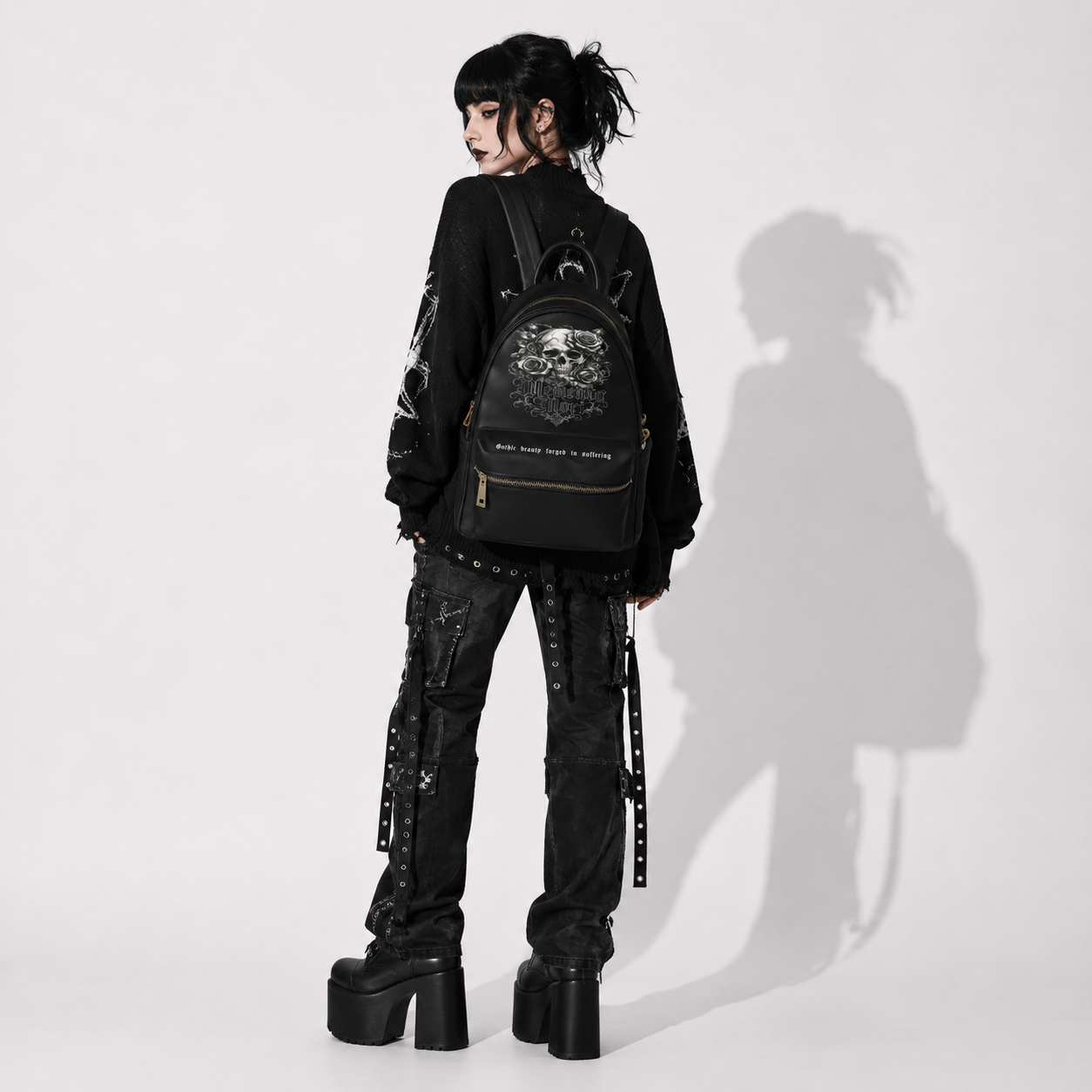 Gotycki Plecak Memento Mori | Victorian Darkwear Backpack