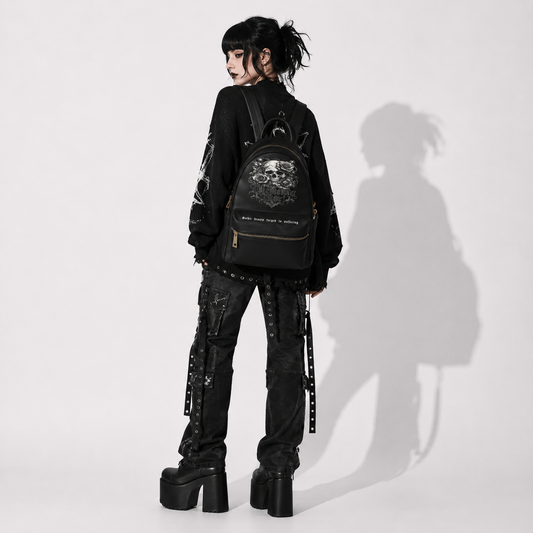 Gotycki Plecak Memento Mori | Victorian Darkwear Backpack