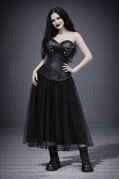 Gotycki Skórzany Gorset Black Pain Armor