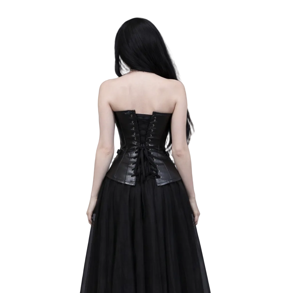 Gotycki Gorset Skórzany z Łańcuchami | Gothic Leather Corset Harness | Dark Ritual Corset