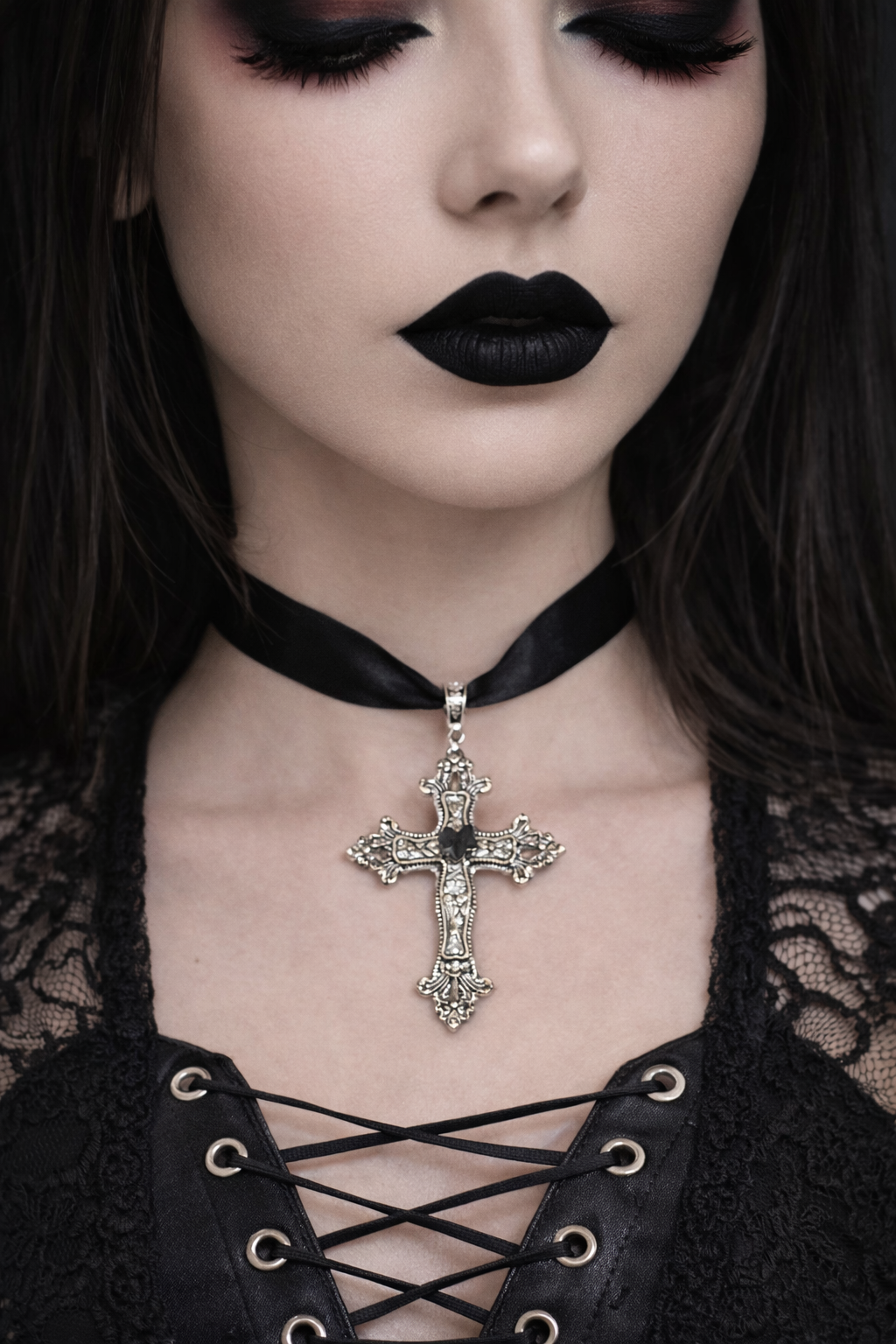 Gotycki Naszyjnik z Krzyżem Gothic Cathedral Power Neckelce