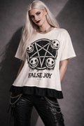 Gotycka Damska Bluzka HarajukuGothic Streetwear | False Joy