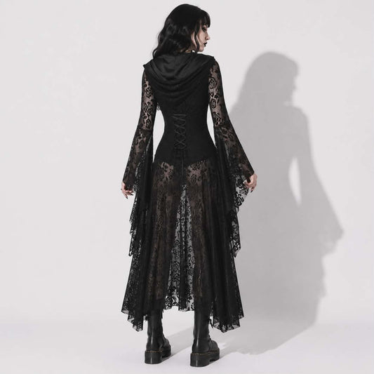 Mroczna Sukienka Gotycka Victorian Noir | Black Cathedral Lace Dress