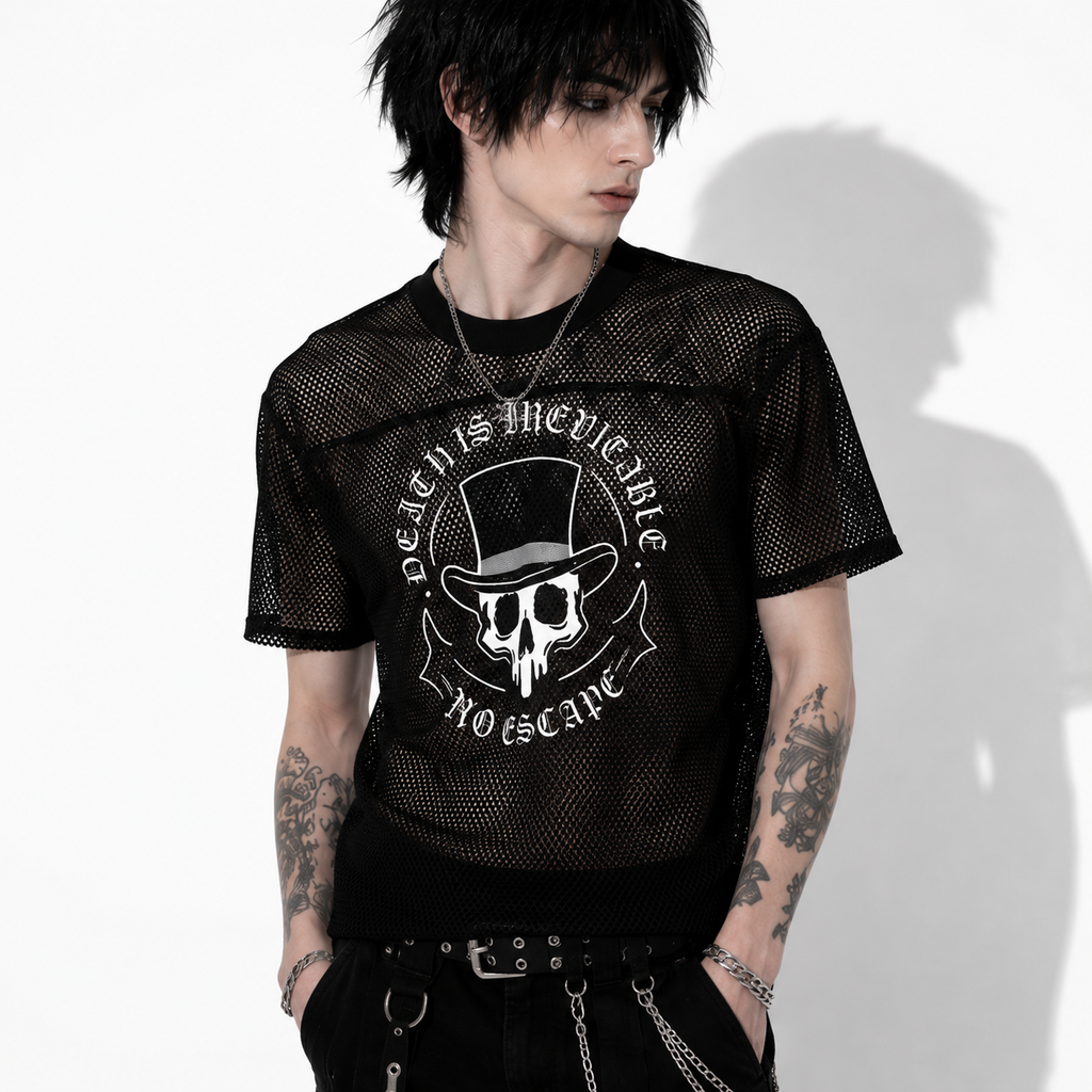 Gotycka Koszulka Siateczkowa Unisex Dark Cathedral | Mesh Gothic Streetwear