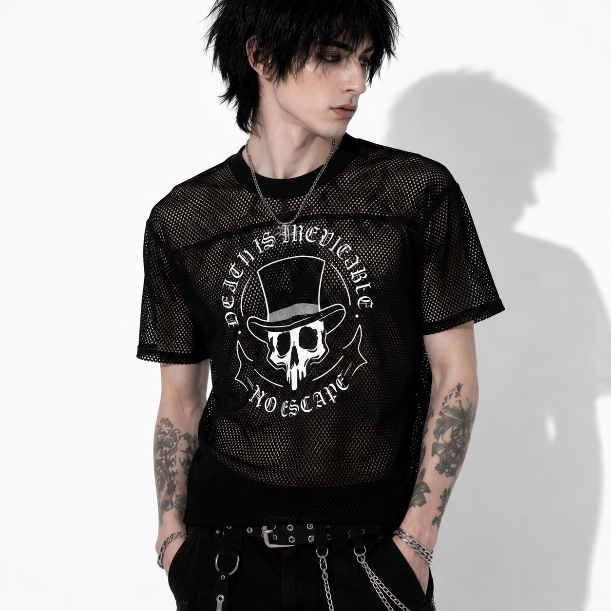 Gotycka Koszulka Siateczkowa Unisex Dark Cathedral | Mesh Gothic Streetwear