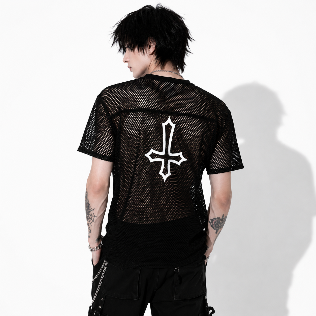 Unisex Gothic Mesh T-Shirt Dark Cathedral | Mesh Gothic Streetwear