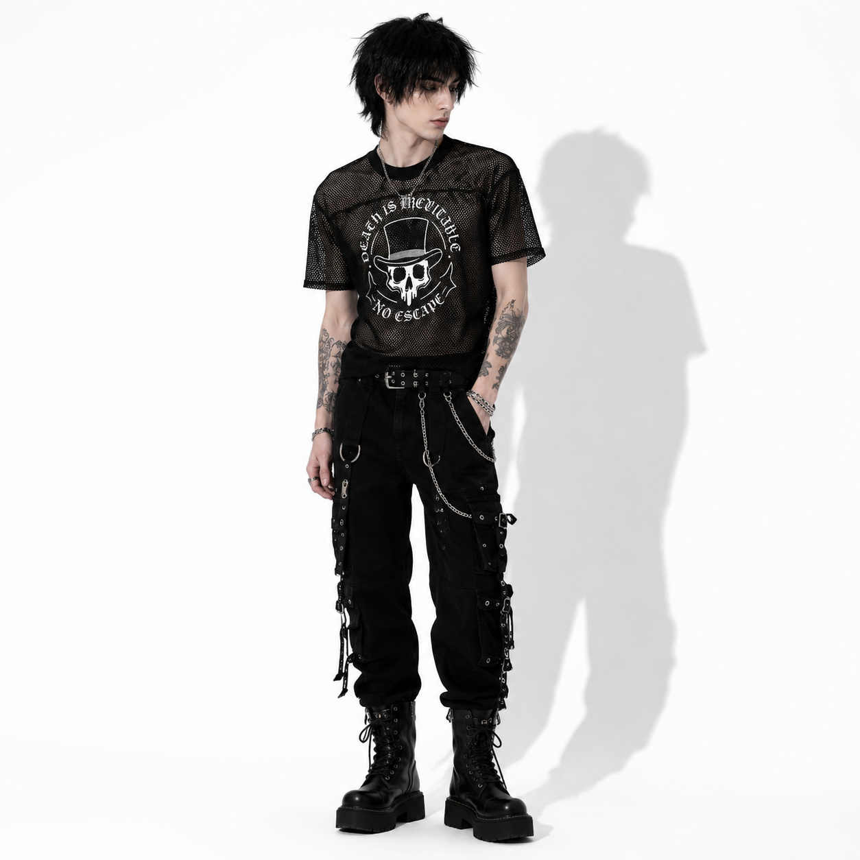 Gotycka Koszulka Siateczkowa Unisex Dark Cathedral | Mesh Gothic Streetwear