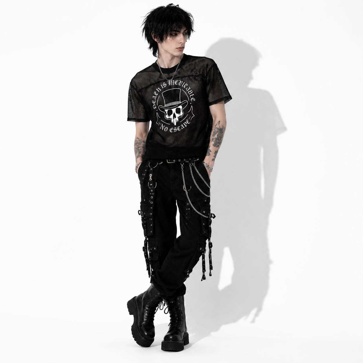 Gotycka Koszulka Siateczkowa Unisex Dark Cathedral | Mesh Gothic Streetwear