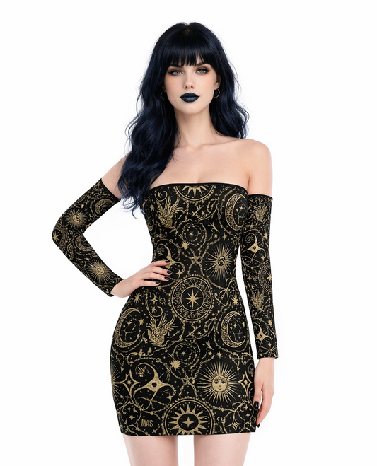 Sukienka Gotycka Mini Celestial Pattern of Destiny