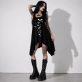 Sukienka Gotycka Nietoperze Nocnego Lotu – Dark Summer Asymmetrical Dress