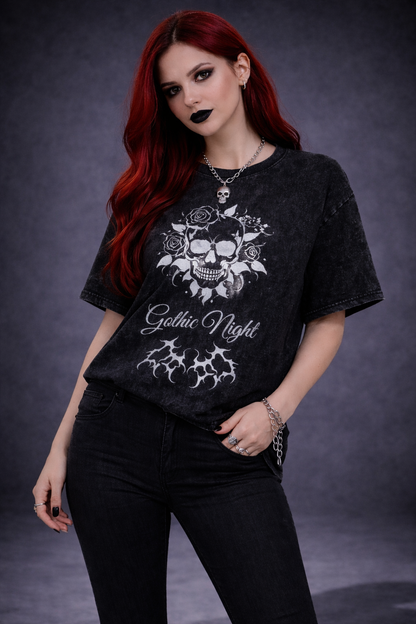 Gotycki T-shirt Damski | Gothic Night
