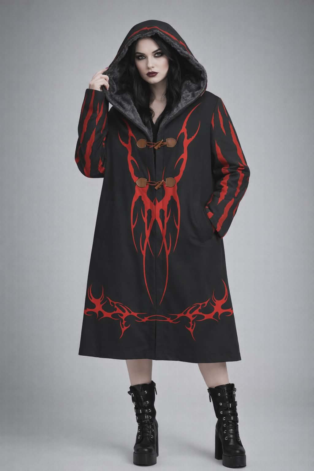 Gotycki Płaszcz Wiktoriański Vampire Dark Coat