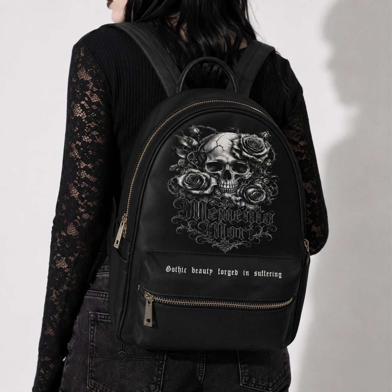 Gotycki Plecak Memento Mori | Victorian Darkwear Backpack