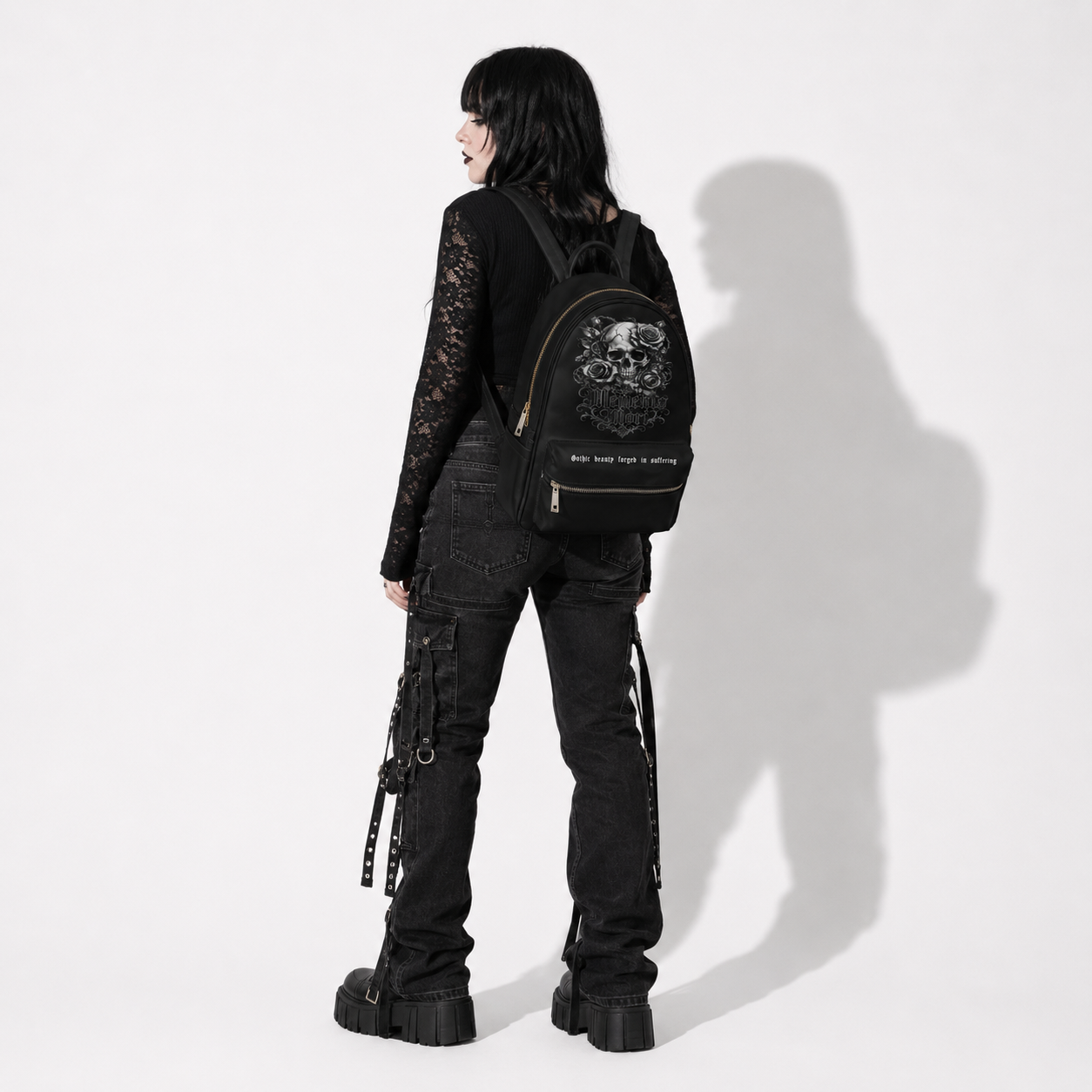 Gotycki Plecak Memento Mori | Victorian Darkwear Backpack