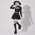 Gotycki Top Astral Rose | Occult Cut-Out Crop Top