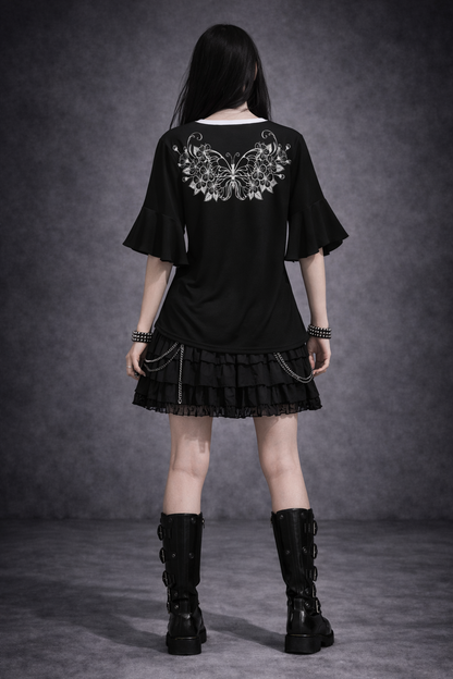 Women's Gothic Ruffled Blouse | Garden of Death