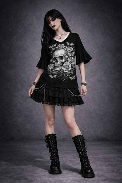 Women's Gothic Ruffled Blouse | Garden of Death