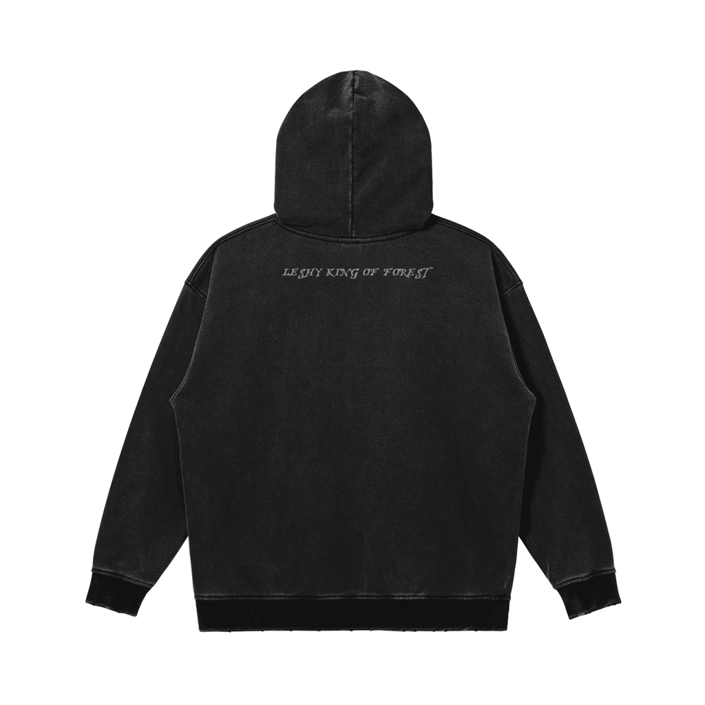 Gothic Slavic Embroidered Hoodie Leshy