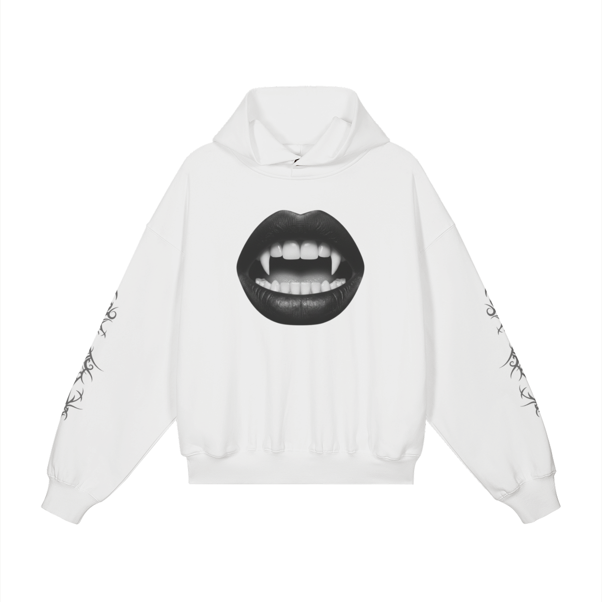 White Dark Gothic Hoodie 