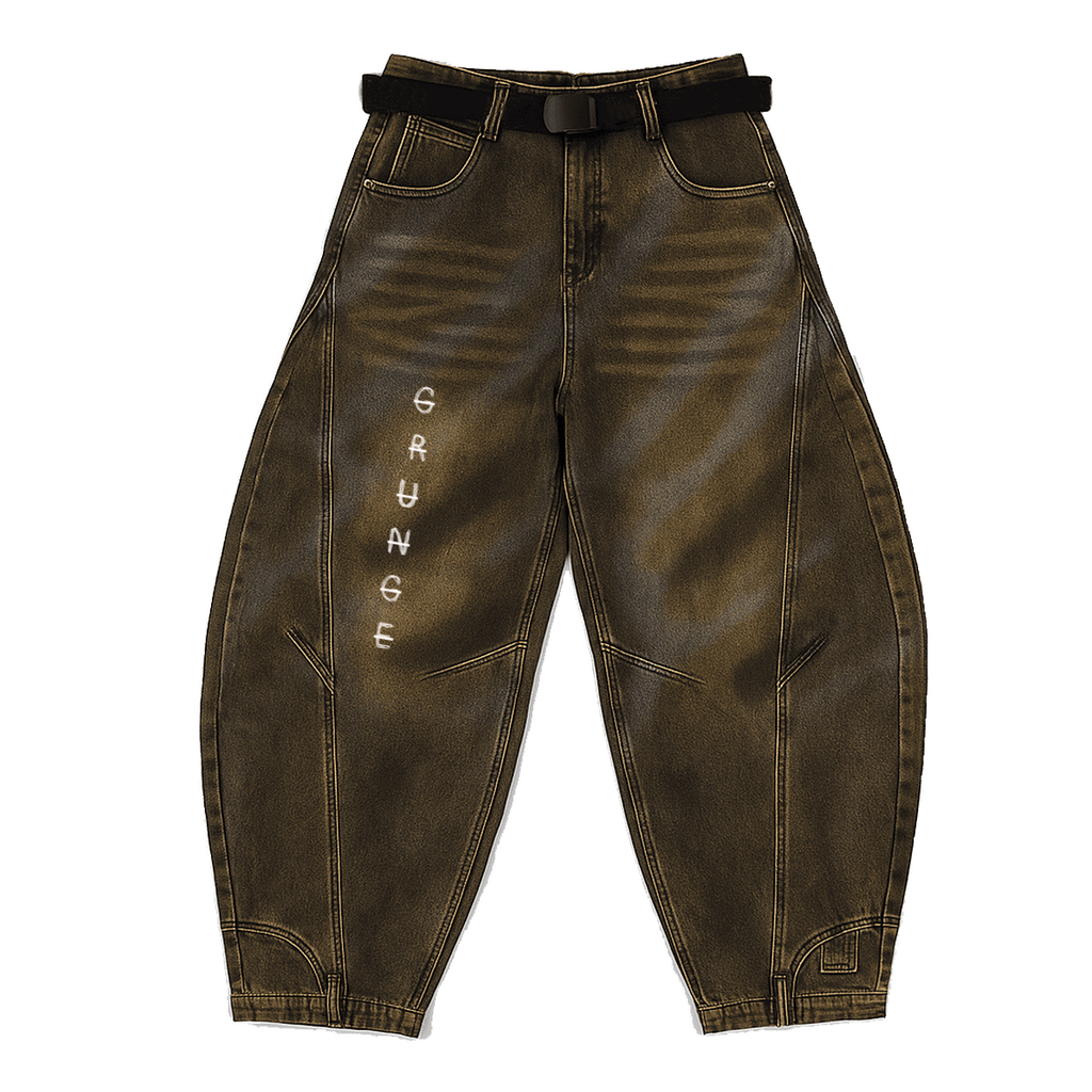 Grunge Washed Denim Pants