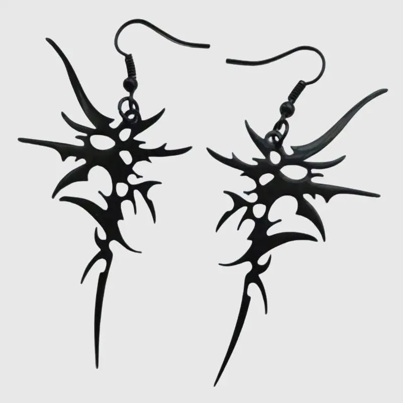 Grunge Steel Chaos Asymmetric Earrings
