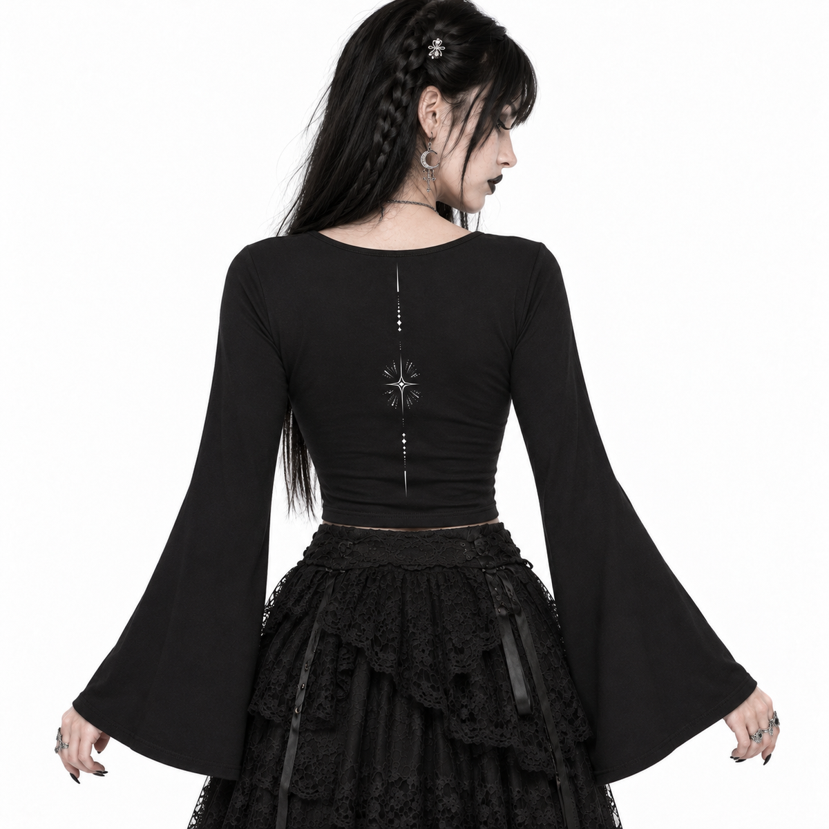 Damska Koszulka Romantic Witch | Moonspell Bell Sleeve Top