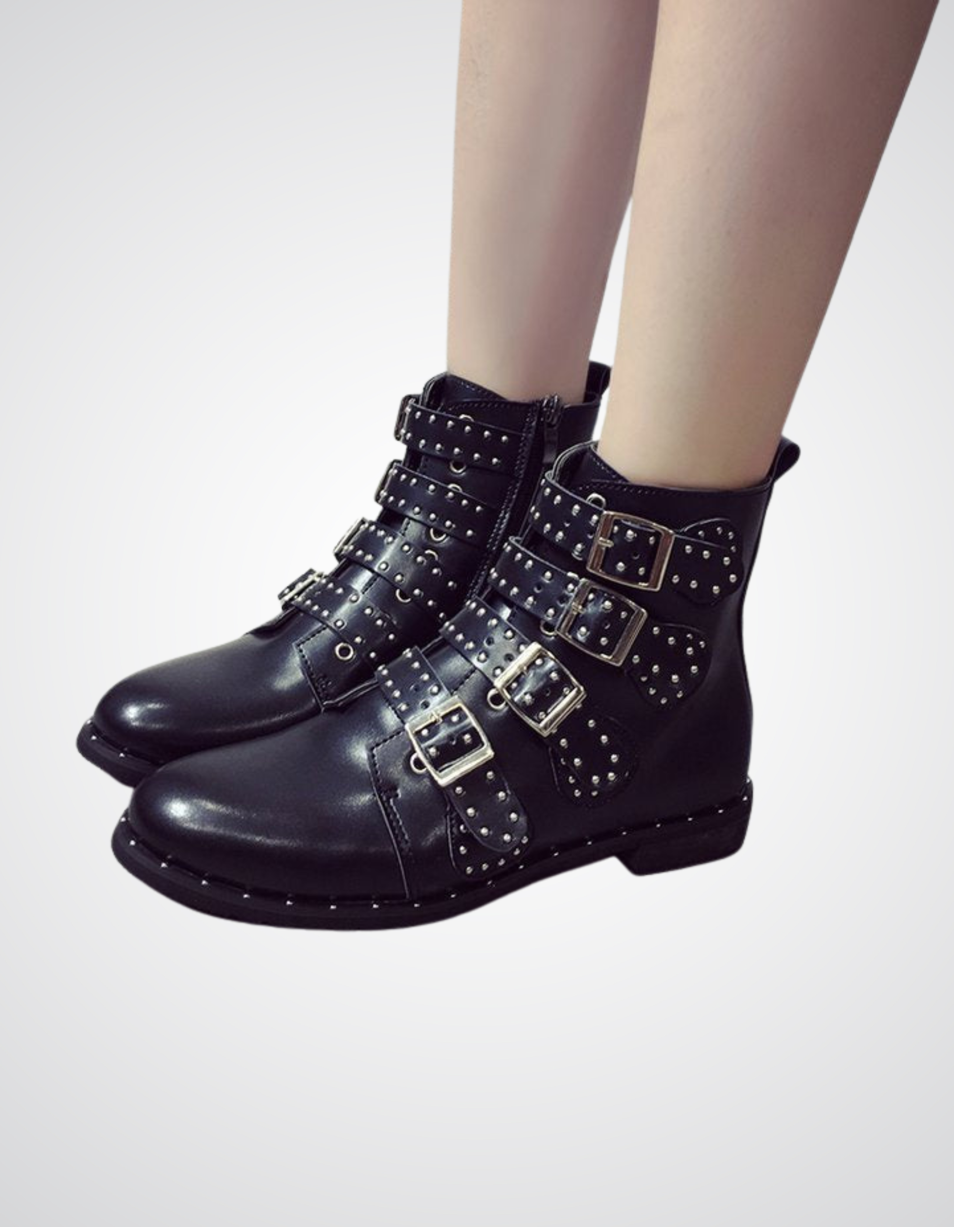 Black Metal Women Boots