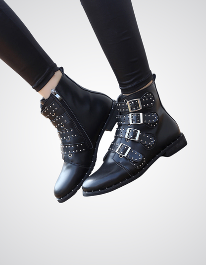 Black Metal Gothic Boots 