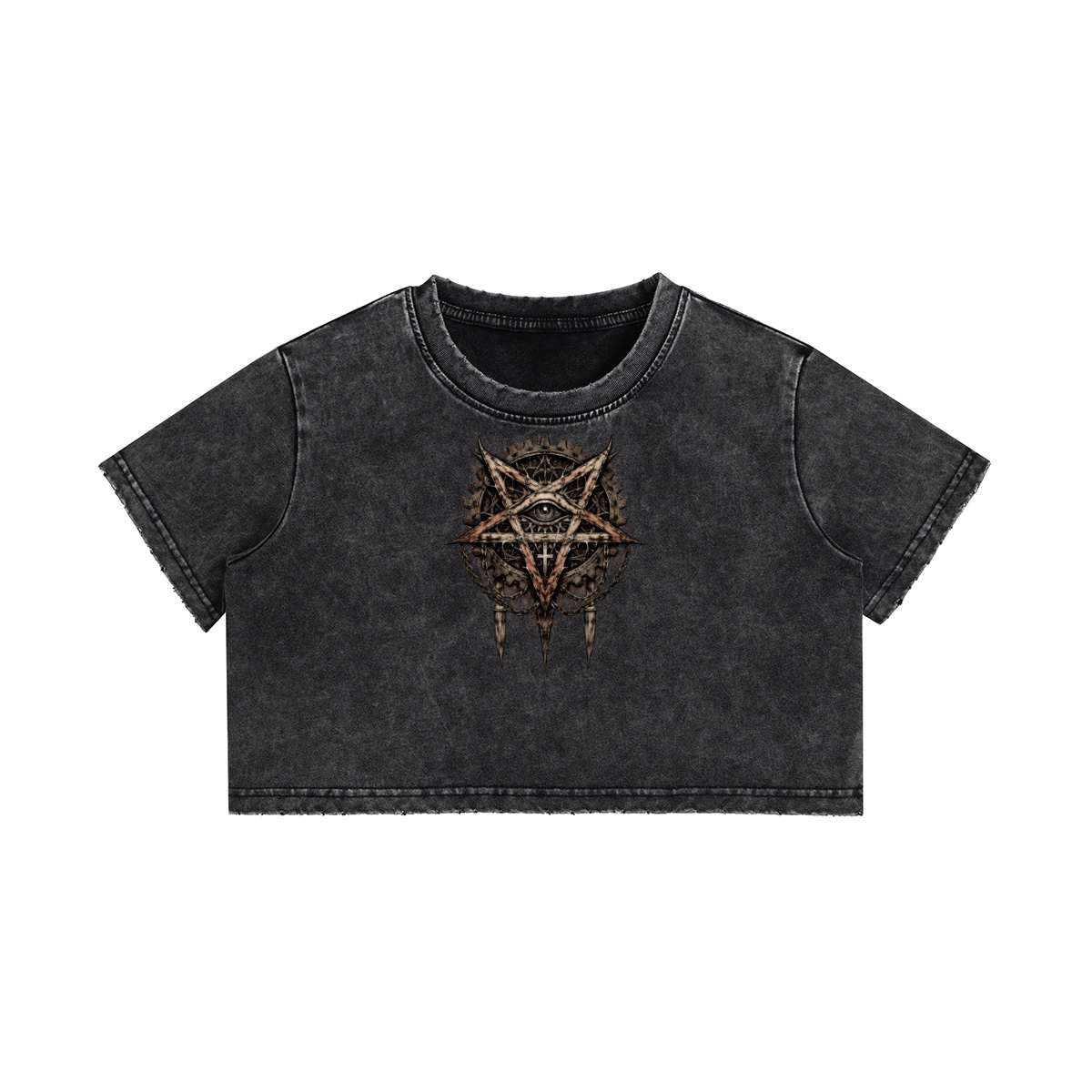 Death Metal Women Occult Crop Top 
