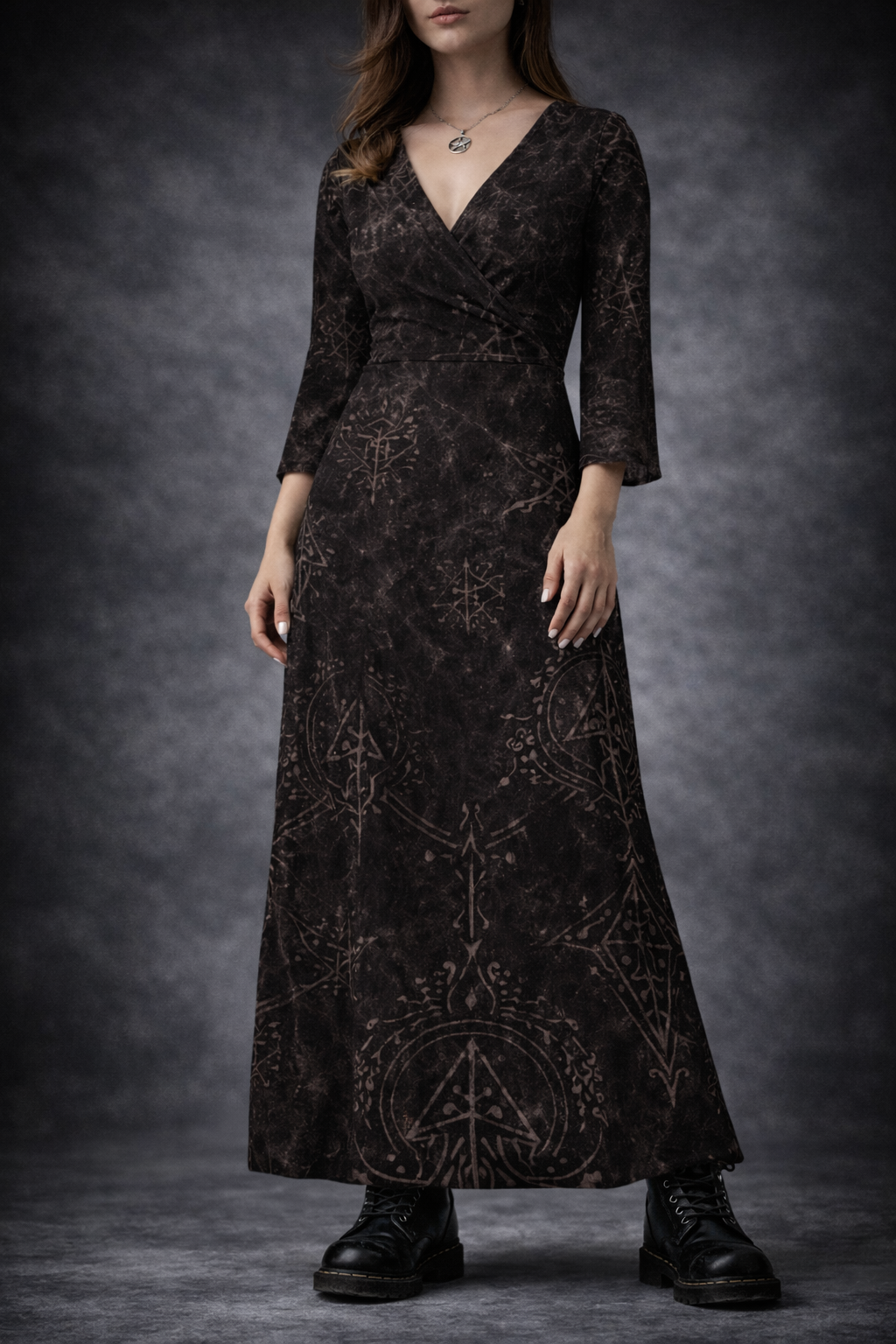 Black Viking Gothic Maxi Dress – Runic Power
