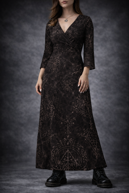 Black Viking Gothic Maxi Dress – Runic Power