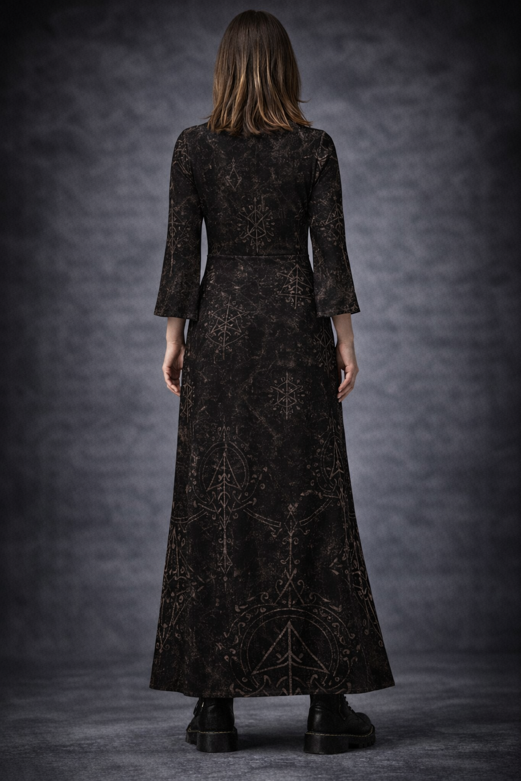 Black Viking Gothic Maxi Dress – Runic Power