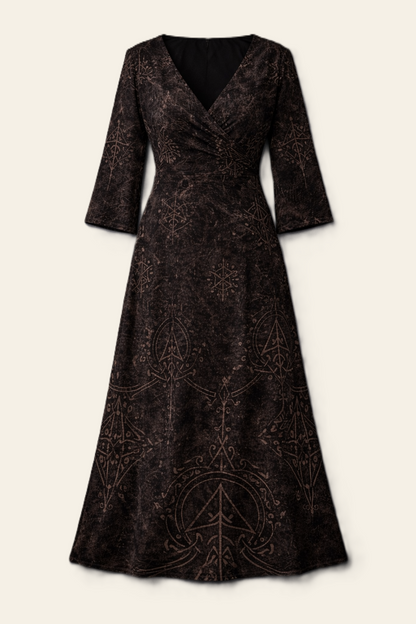 Black Viking Gothic Maxi Dress – Runic Power