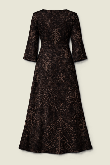 Black Viking Gothic Maxi Dress – Runic Power