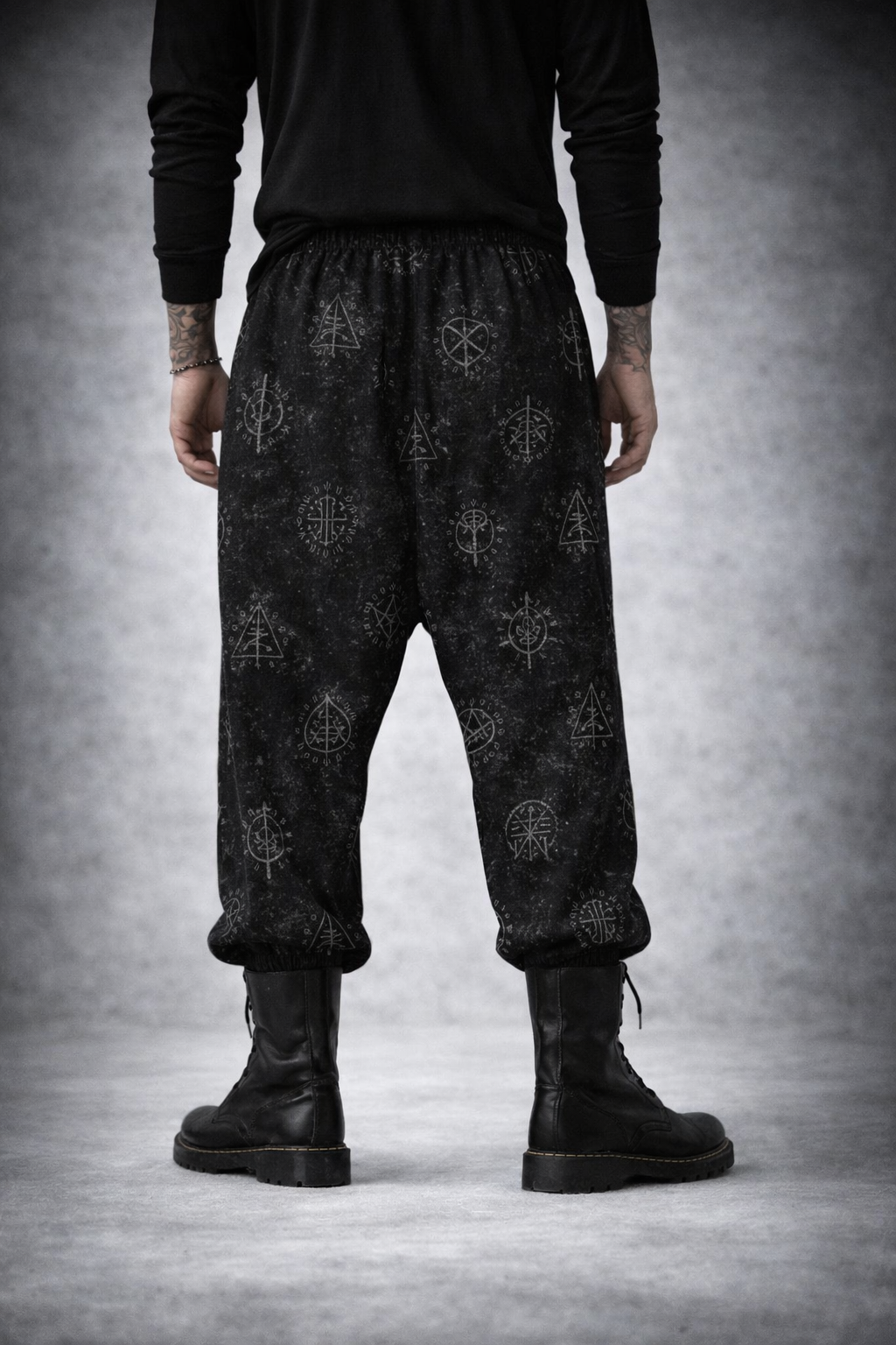 Nordyckie Męskie Spodnie Gotyckie Typu Harem- Nordic Gothic Run Warrior Pants