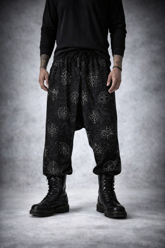 Nordyckie Męskie Spodnie Gotyckie Typu Harem- Nordic Gothic Run Warrior Pants