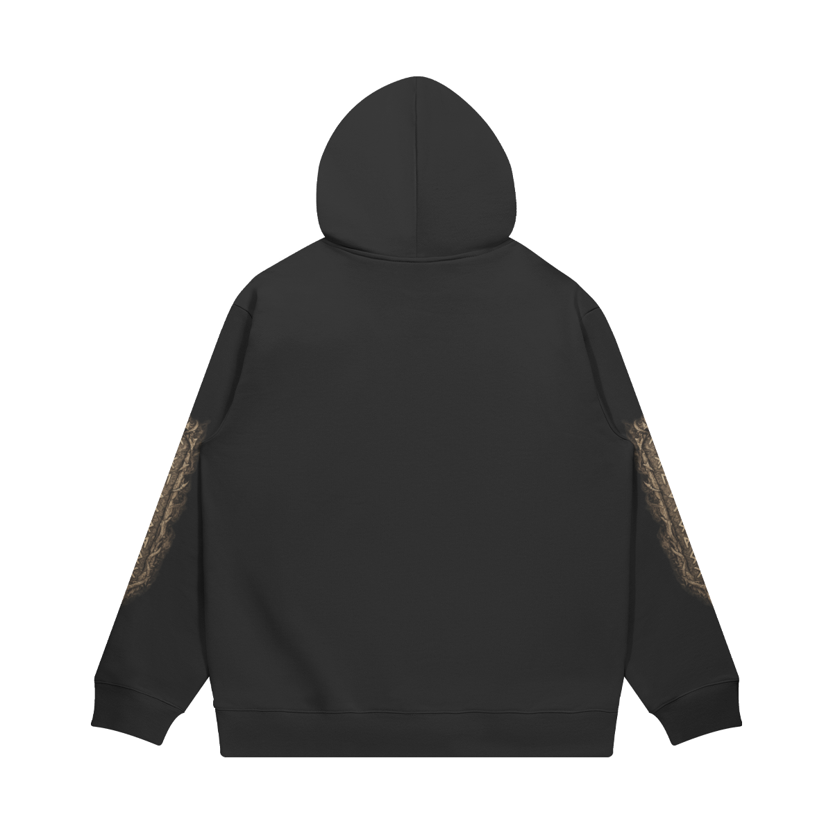 Nordic Gothic Cotton Black Hoodie