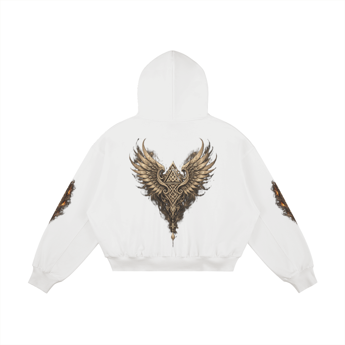 Vikingcore Gothic White Cotton Hoodie
