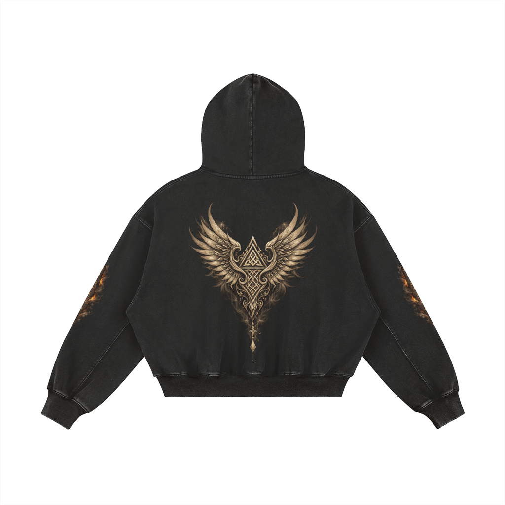 Black Nordic Gothic Hoodie 