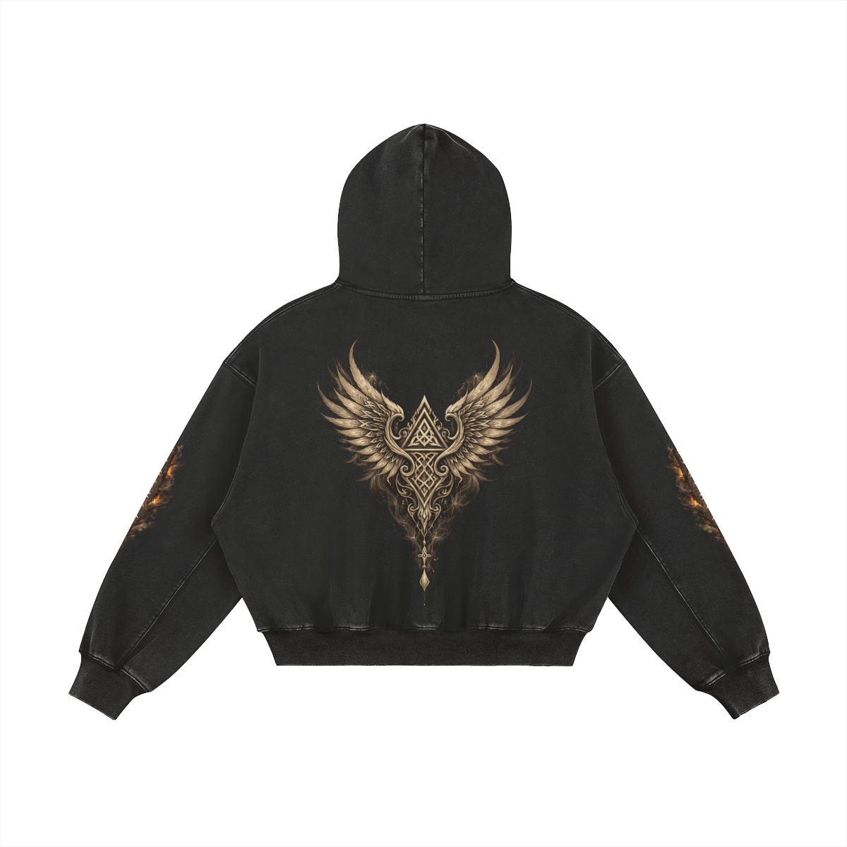 Black Nordic Gothic Hoodie 