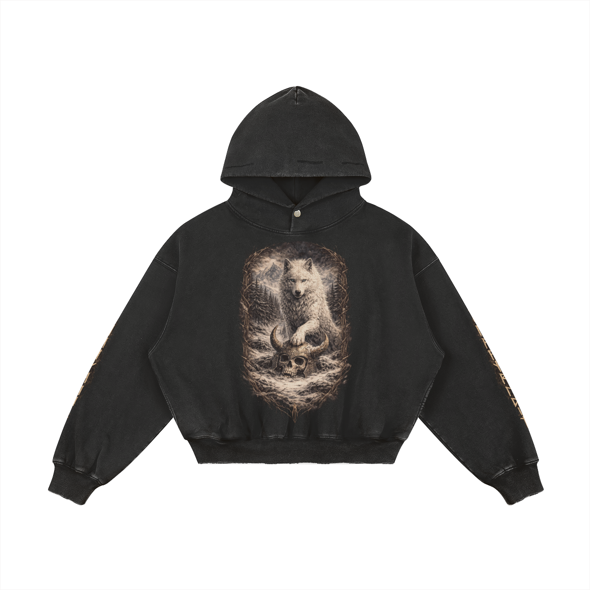 Dark Fantasy Nordic Gothic Wolf Clothes