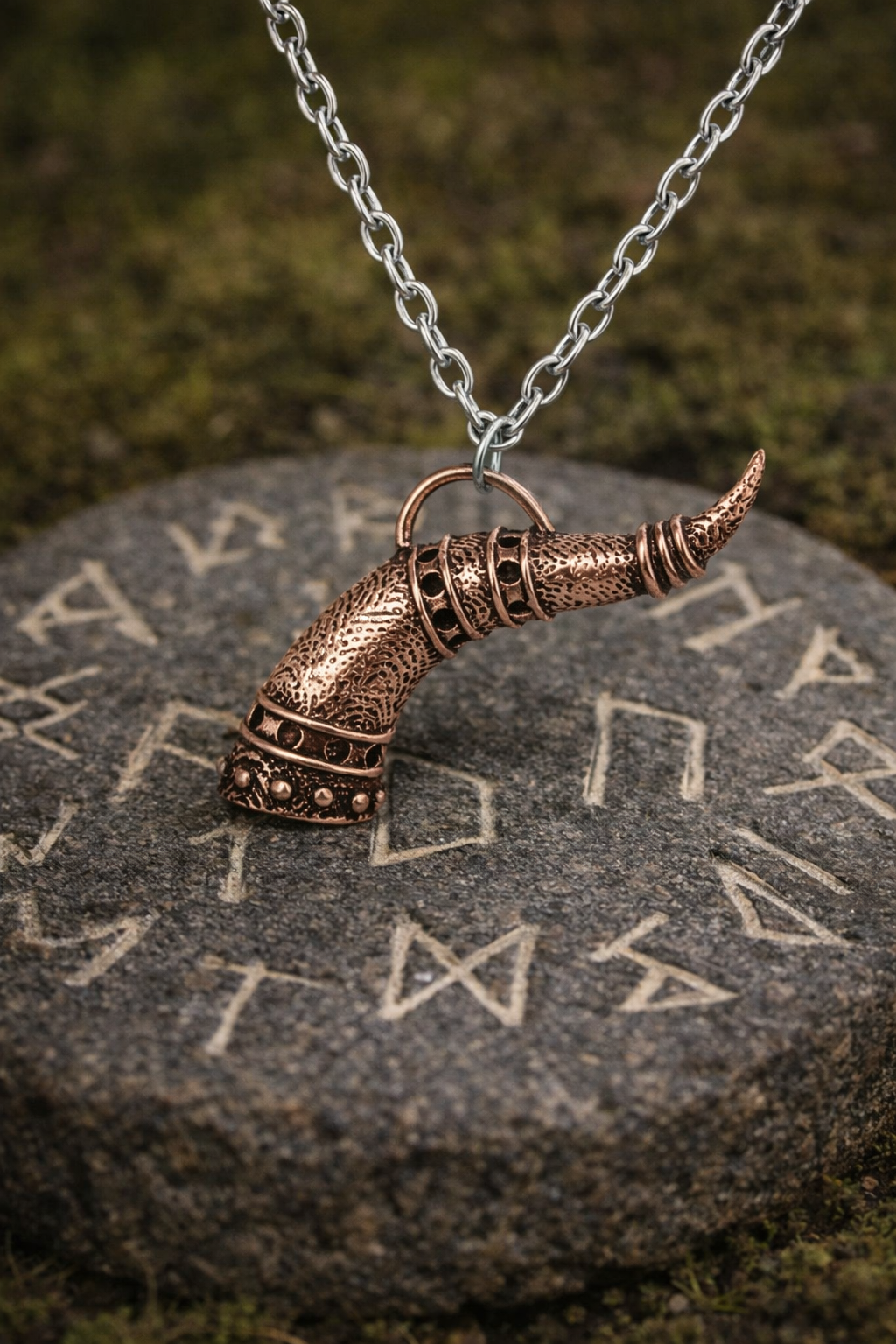 Nordycki Naszyjnik Horn of Valhalla's Feast Rose Gold
