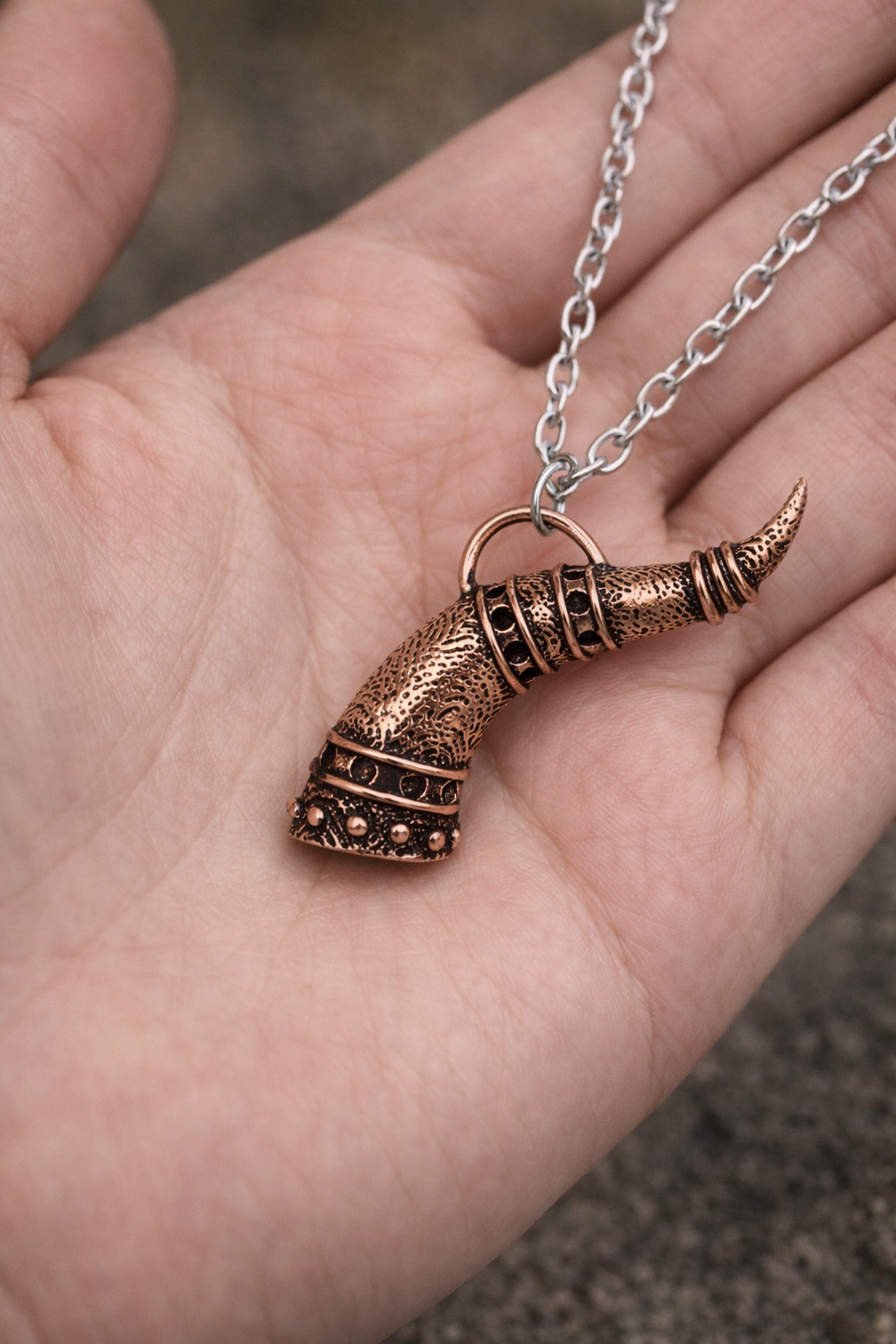 Nordycki Naszyjnik Horn of Valhalla's Feast Rose Gold